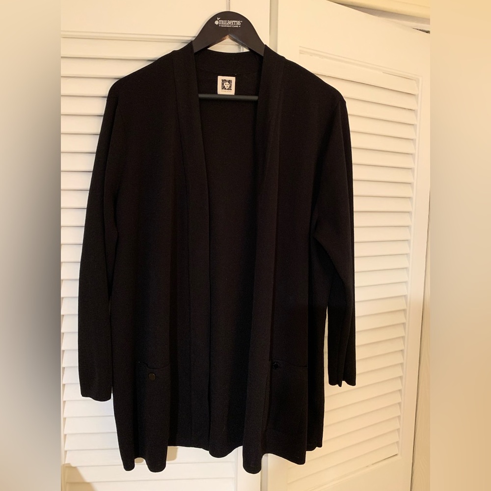 Anne Klein black cardigan.